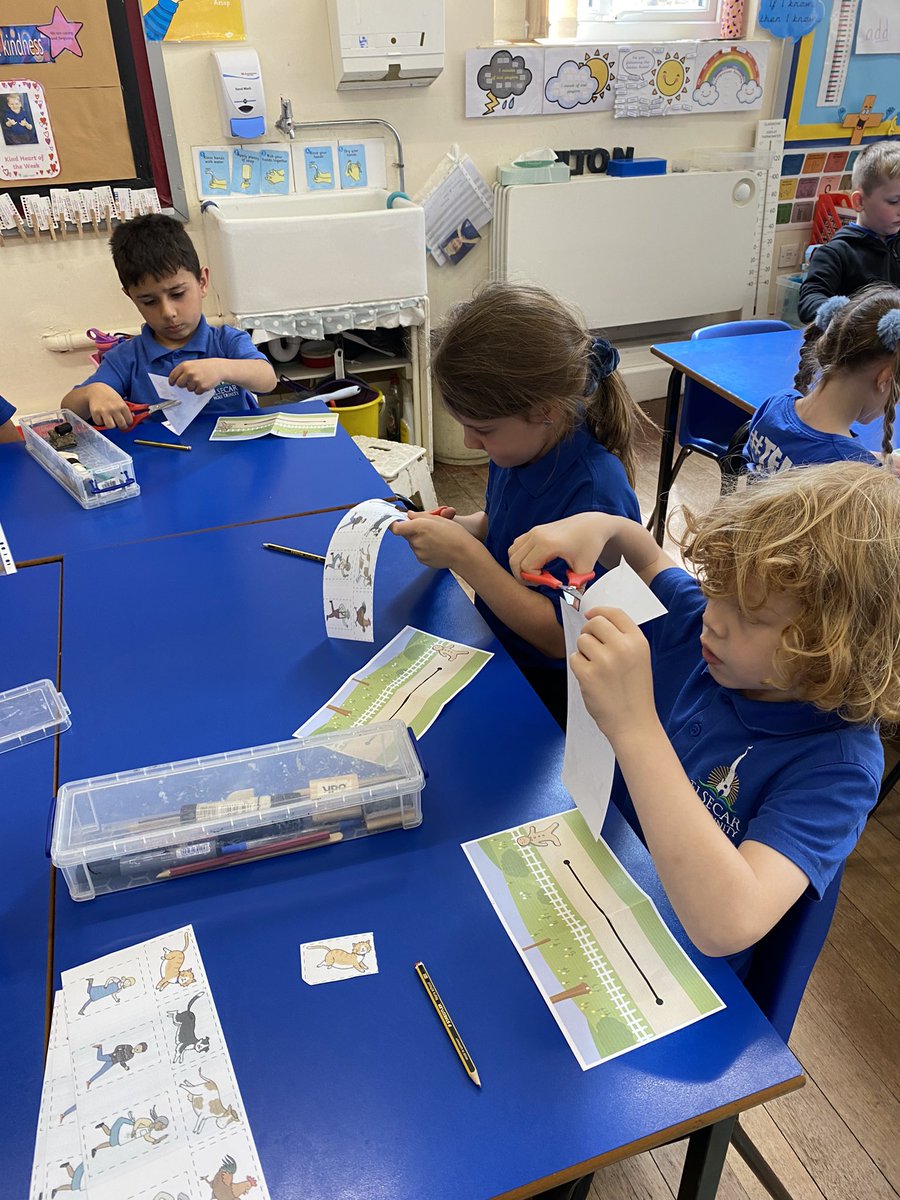 MiltonClass1's tweet photo. In DT we crated a moving picture for The Gingerbread man. Our sliders let the characters run after him but they never caught him. #ElsecarDT https://t.co/wRWUhkOkA2