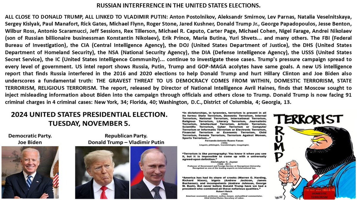 RuanoFaxas's tweet photo. #SENATE &amp; #HOUSE #GOP RUSSIAN ASSETS. #REPUBLICANS WHO LIKE #PUTIN:
#Trump #Greene #Gaetz #Boebert #Graham #McConnell #Cruz #Rubio #Johnson #Gohmert #Biggs #Gosar #Jordan #Brooks #Perry #Scott #Spartz #Donalds #Owens...?
https://t.co/mPoFyo9sYW
#ELECTION #RUSSIA #FBI #CIA #BIDEN https://t.co/tn7SPcNAqb