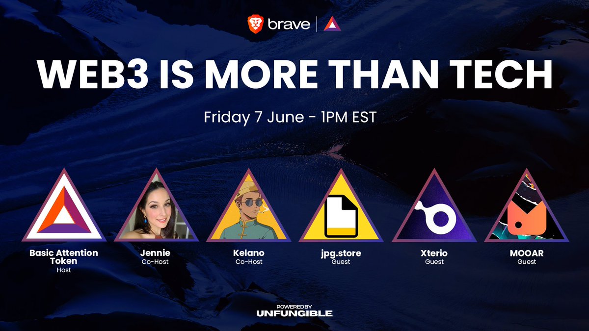 Web3 Is More than Tech. 

Join our discussion tomorrow! 

⏰ June 7, 10AM Pacific / 1PM Eastern

Set your reminders. 👇