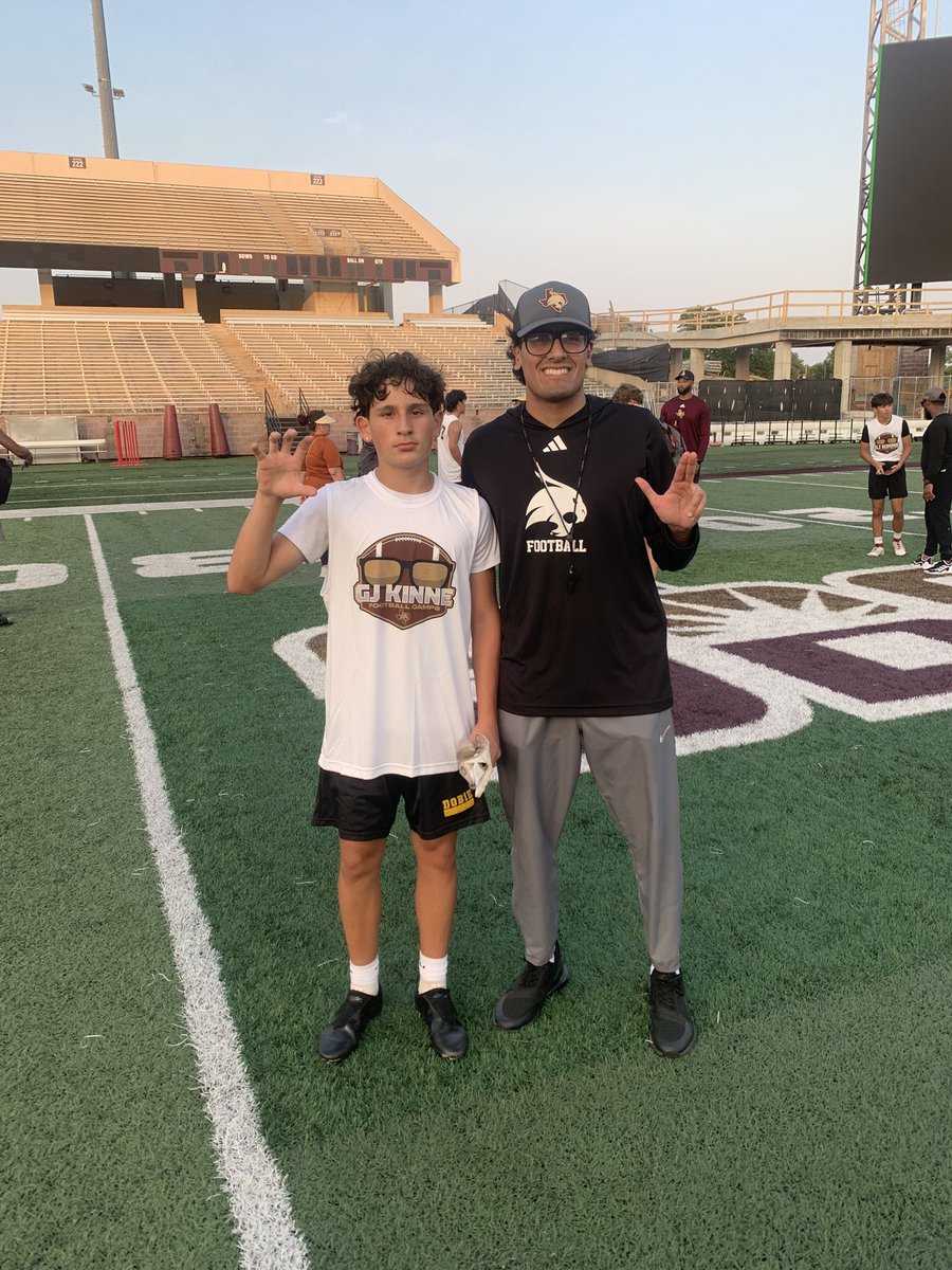 AgrelaVincent's tweet photo. Had a great camp at @TXSTATEFOOTBALL  thank you for helping me get better at db @Micah_Lopez3 @Coach_Stuck  @26Int_Hit @GJKinne https://t.co/afWfQTJR2L