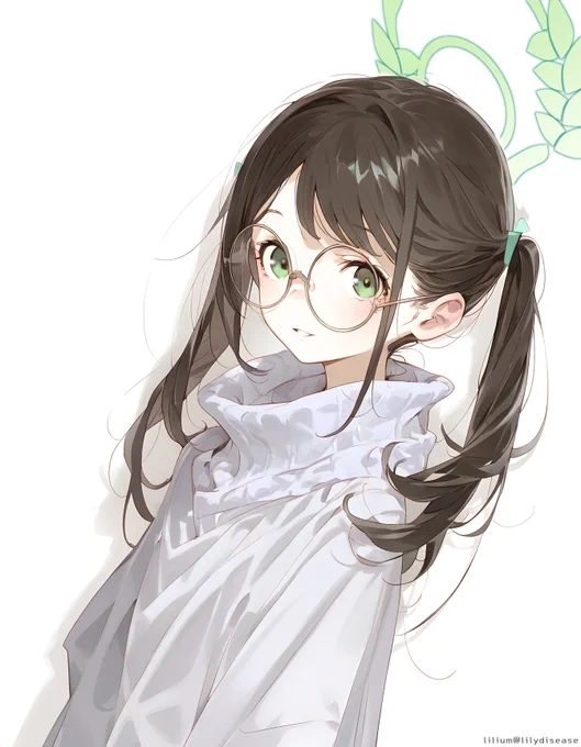 栗村アイリ / Kurimura AiriEyewear : Round glasses#ブルアカ #BlueArchive 