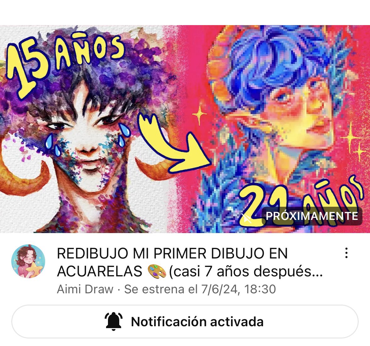 AimiDraw's tweet photo. EL NUEVO VÍDEO SE ESTRENA ESTE VIERNES 18:30hs ARG ⭐️

Ya está publicado en YouTube para que puedan activar las notificaciones ❤️ https://t.co/OvrM3AoNdA