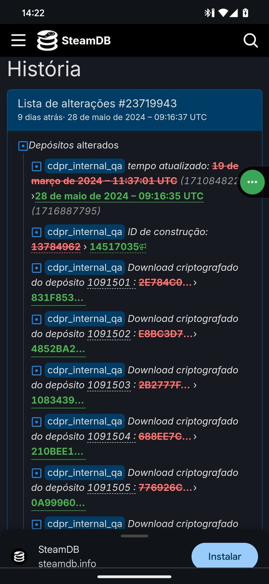 JohnWik77194336's tweet photo. @Player32R @CyberpunkGame Uma boa notícia e q teve alteração nós arquivos na Steam a 9 dias atrás pode ser o q venha FSR 3.1 https://t.co/AavcLpGaJX
