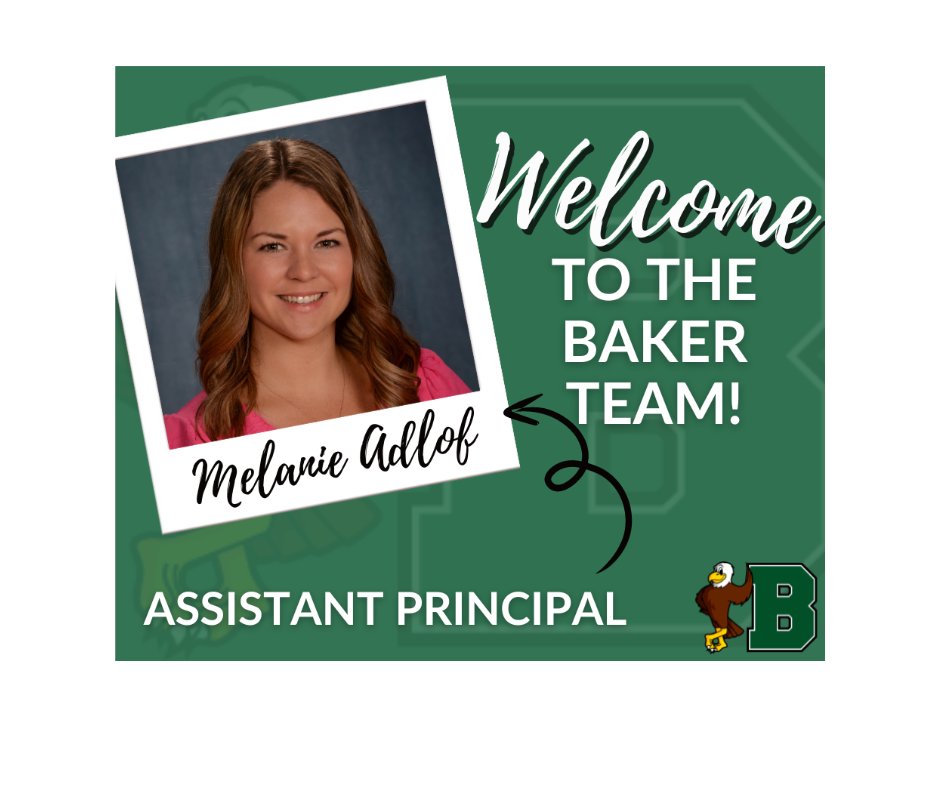 Please help us officially welcome the AMAZING Melanie Adlof to Baker Elementary as our new Assistant Principal!  We are excited to have you on the BEST admin team in Prosper!  <a href="/BakerElementary/">Baker Elementary</a> #BakerBetterTogether #ProsperProud
