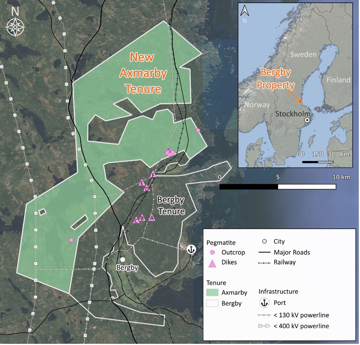 United Lithium (@unitedlithium) on Twitter photo The Axmarby Property adds 14,015 hectares to our land position in Sweden.
• Pegmatite outcrops have been observed at Axmarby and are believed to be associated with the same #pegmatite hosting structures observed at our flagship Bergby Lithium Project.
• Between Bergby and The Axmarby Property adds 14,015 hectares to our land position in Sweden.
• Pegmatite outcrops have been observed at Axmarby and are believed to be associated with the same #pegmatite hosting structures observed at our flagship Bergby Lithium Project.
• Between Bergby and
