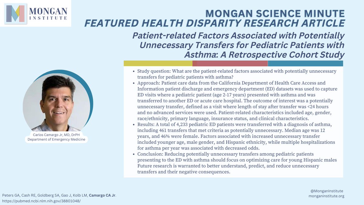 Mongan Institute (@monganinstitute) on Twitter photo #MonganScienceMinute featuring Carlos Camargo Jr., MD, DrPH <a href="/MGHMedicine/">MassGeneral Medicine</a> pubmed.ncbi.nlm.nih.gov/38801048/ #MonganScienceMinute featuring Carlos Camargo Jr., MD, DrPH <a href="/MGHMedicine/">MassGeneral Medicine</a> pubmed.ncbi.nlm.nih.gov/38801048/