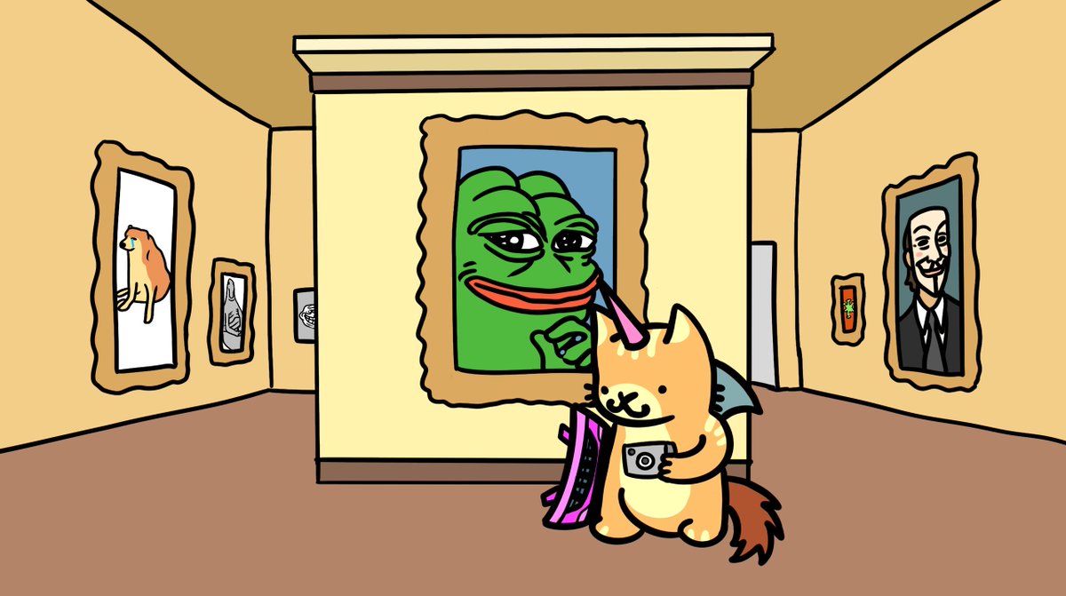 the value of great art is never realized on the first day 

great art lives forever. #catfrogdogshark is forever.

🐱🐸🐶🦈🚗🦄

$SOLANA