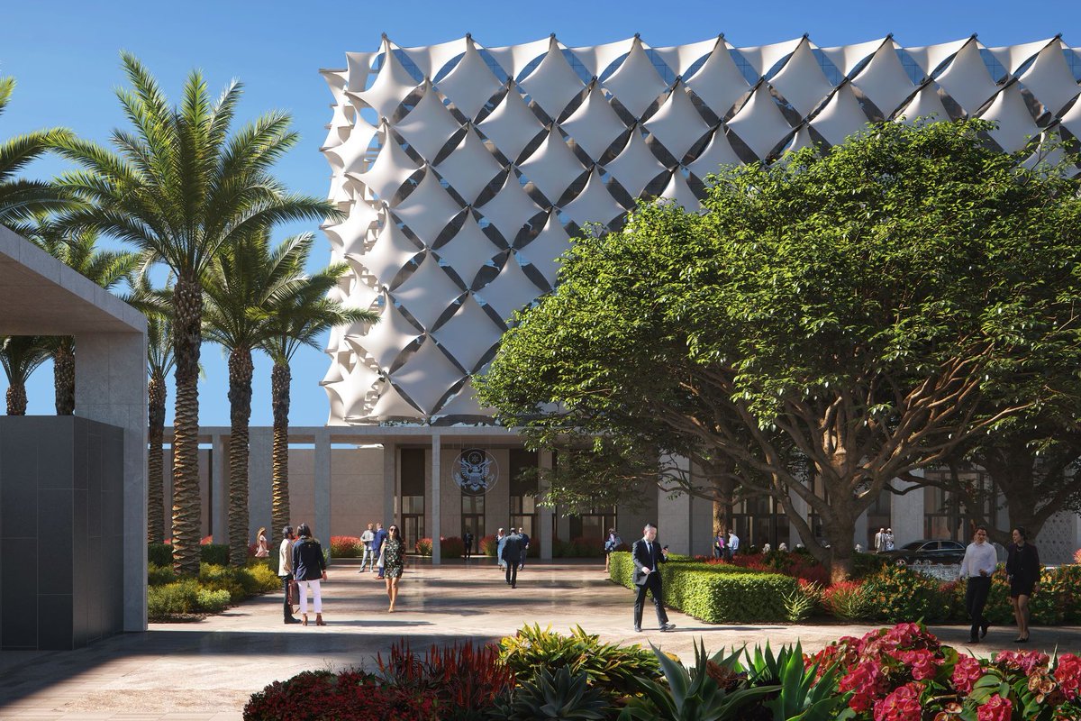 We are excited to see the new <a href="/USEmbassyDoha/">U.S. Embassy in Qatar</a> in <a href="/ArchRecord/">Architectural Record</a>, as one of a few diplomatic facilities featured in the article, "New Standards Shape a Series of New Embassies and Consulates Representing the U.S. Abroad”.

bit.ly/ArchRecord-Emb…

#BuildingDiplomacy #Architecture