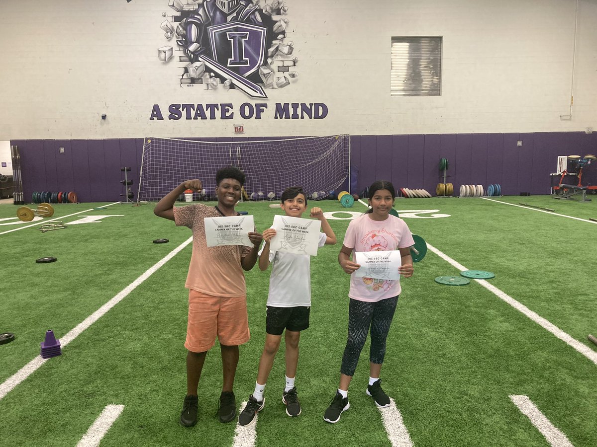 IHSStrength's tweet image. Great work from our middle school athletes during week 2 of Indy SAC Camp & congratulations to our campers of the week! #IndyStrong