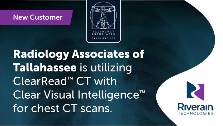 Radiology Associates of Tallahassee is partnering with Riverain Technologies to revolutionize radiology with the use of ClearRead™ CT with Clear Visual Intelligence™ for chest CT scans.

Read more here:
riveraintech.com/strategic-radi…

#AIhealthcare #DiagnosticImaging