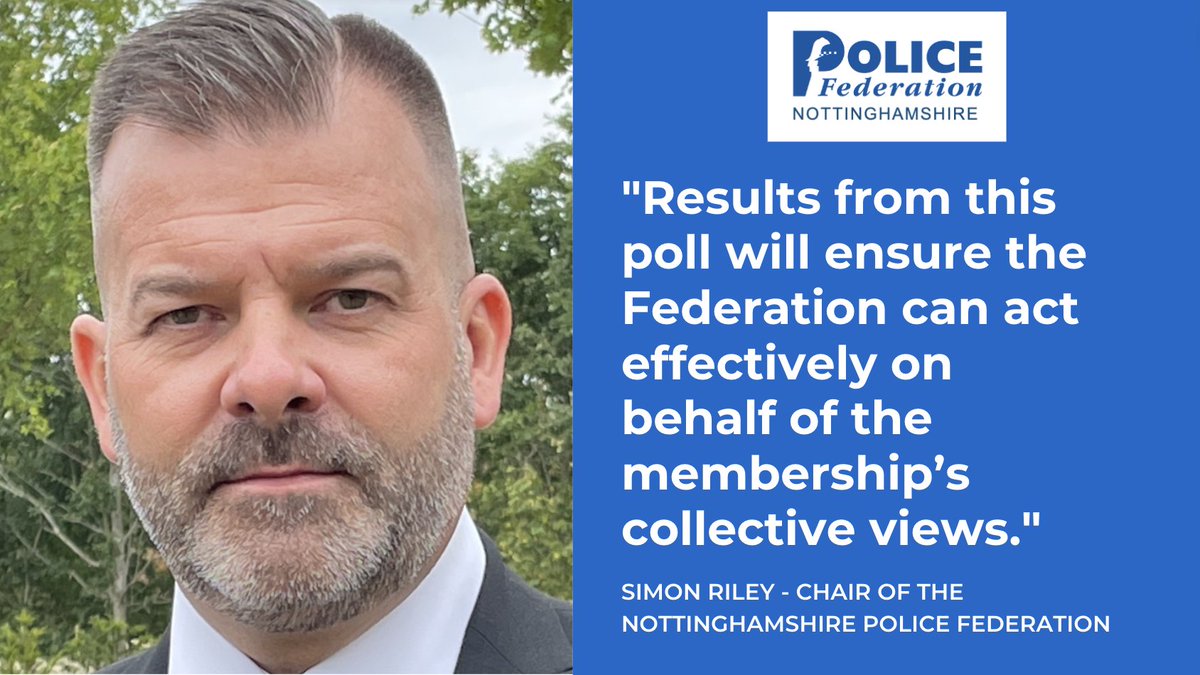 NottsFedChair's tweet photo. 🗳 Register your view and take part in the industrial rights poll, members of Nottinghamshire Police Federation are being urged.

The poll will determine whether members would like the PFEW to pursue industrial rights for police officers.

READ MORE: https://t.co/e00nBWR1KH https://t.co/vlXqSS4Mq0