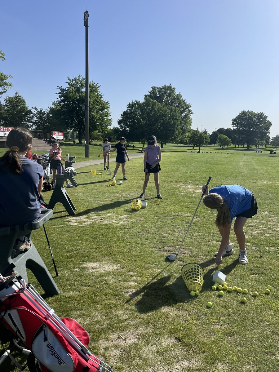 Week 1 of camp concludes with all girls getting a chance (some for the 1st time ever) to play on course).  Sophia led the way in scoring today with a PR 82🔥🔥🔥 and Grayce also PR’d with an 87🔥🔥🔥. Looking forward to a great summer leading into the fall! <a href="/natoc02/">Coach O’Connell</a> @CoachFitzJC