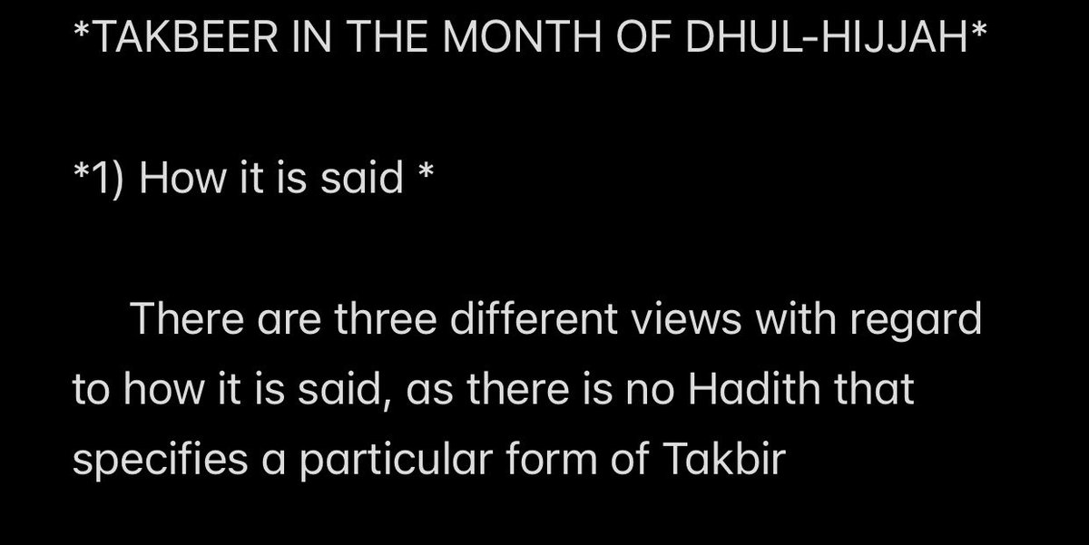 siddiq_msani's tweet photo. Takbeer in the month of Dhul-Hijjah https://t.co/zNNNIzsHsy