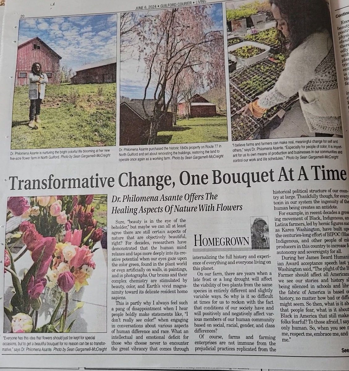 philoasantemd's tweet photo. #FlowerFriends
My #flowerfarm #MenasGardenLLC in the local #GuilfordCourier paper today, June 6! I am so grateful for this opportunity to share my passion! 
Thanks to Sean Gargamelli-McCreight for sharing my story! #FlowerPower #NourishYourSoulWithFlowers 
https://t.co/002tQ4RlGh https://t.co/qcmtLWDgZr