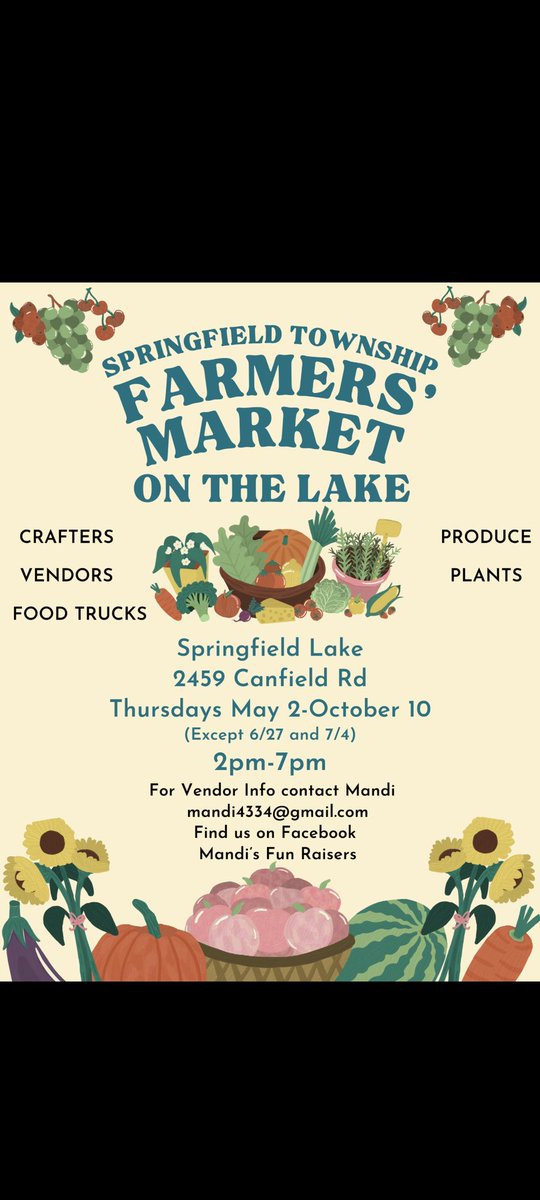 Springf68282641's tweet image. In 20 minutes the Farmers Market at Springfield Lake opens on this beautiful day.