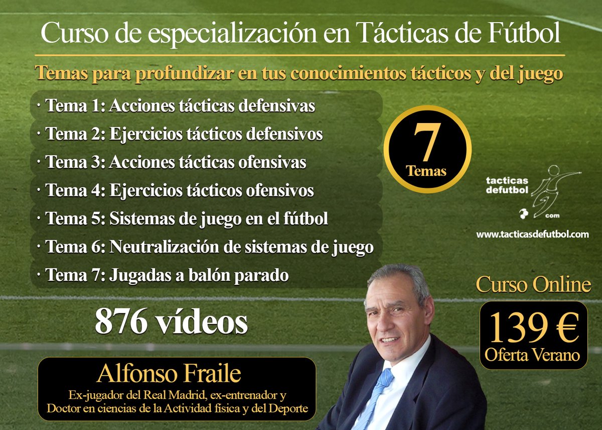 tacticasdfutbol's tweet photo. ⚽️ Curso de Especialización en Tácticas de Fútbol

7⃣ temas para profundizar en tus conocimientos tácticos y del juego

🚨 ¡Aprovecha la Oferta de Verano!

https://t.co/oPLDSi44HG https://t.co/q9CtbL13gf