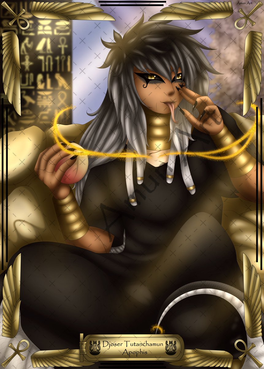 AmunArt's tweet photo. and the finished picture of my baby owo I think I will also post character sheets/designs here
#digitalart #digitalartist #snakeboy #egypt #tarotcard #anime #originalcharacter https://t.co/7XovvOgfRb