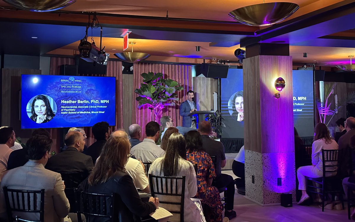heather_berlin's tweet photo. Exhilarating time @ #BrainMind's Special Forum on Neuromodulation, #BCI & #AI, & "Your Brain on Art" meetings in #NYC.
Thankful for @eboyden3's lovely intro to my talk, "Being Human in the Age of AI", and for the stimulating discussions that followed over lunch.
Plus @VanJones68 gave an inspiring talk on collaboration, advocacy, & community. But the best part was spending time w/ friends & colleagues. #neuroscience @davidchalmers42 @ariannahuff