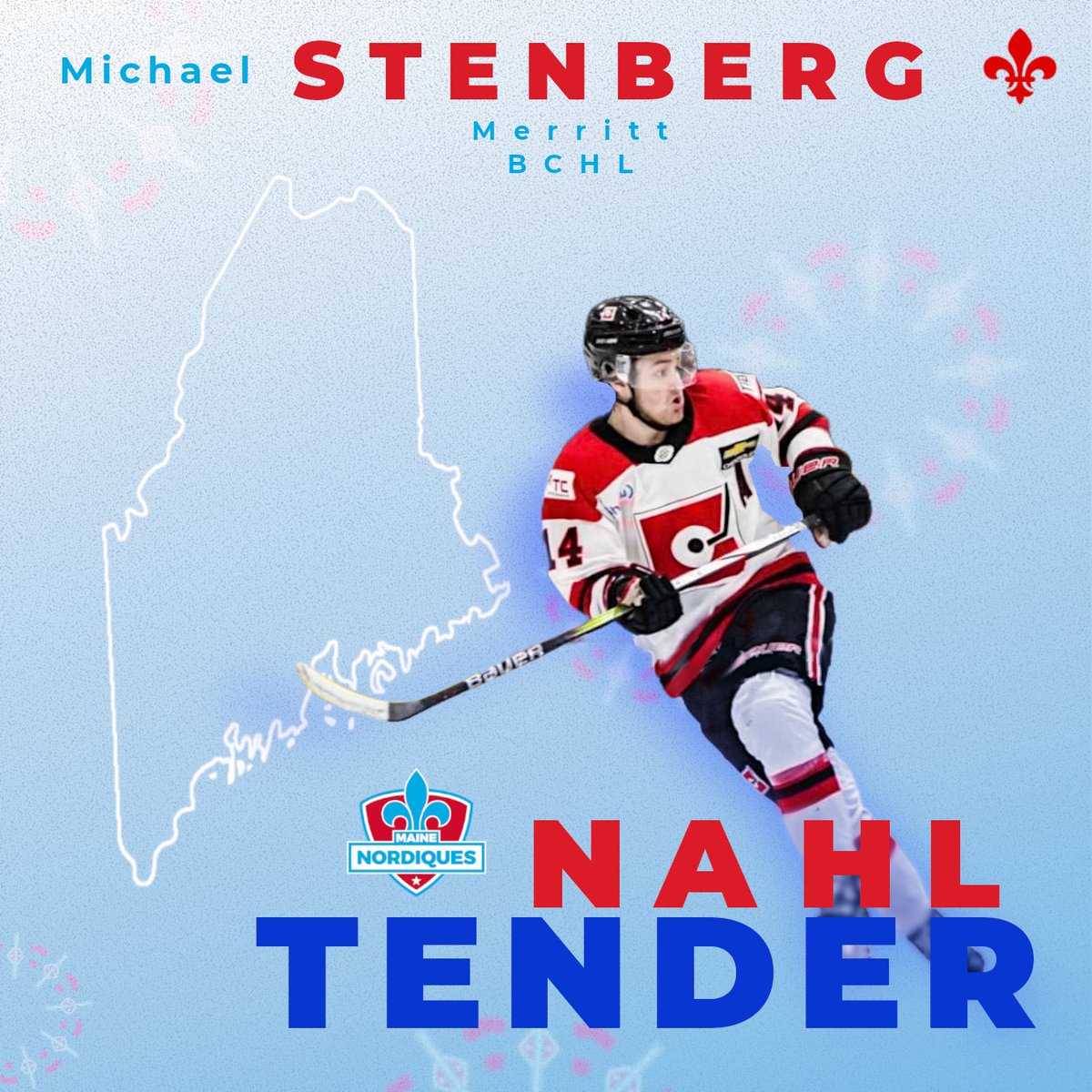 MaineNordiques's tweet photo. INKED βοΈ
The Maine Nordiques are honored to announce the Tender Signing of Forward Michael Stenberg to the Maine Nordiques and the NAHL!
Please help us in welcoming the Massachusetts native, Michael Stenberg to the #MaineLand π² https://t.co/caYdFybPJq