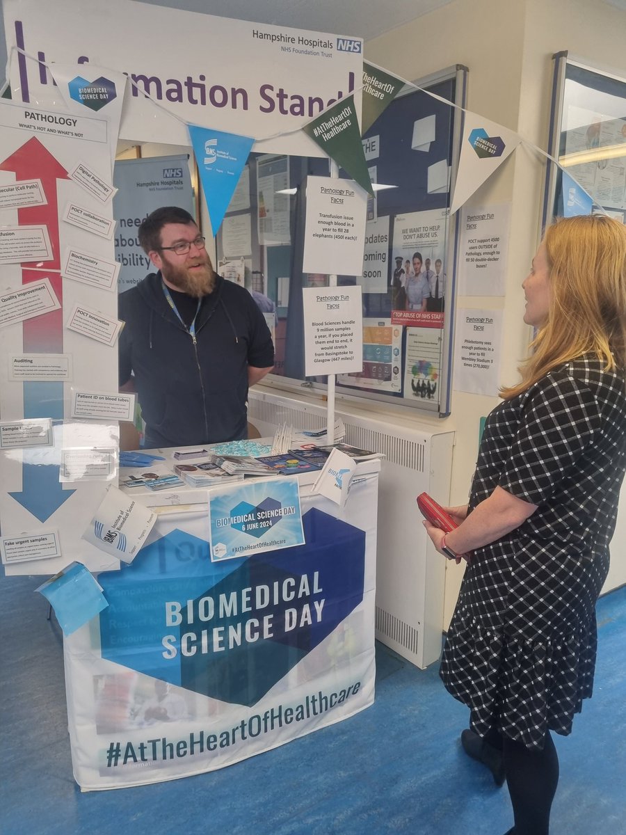 A few piccies from our #BiomedicalScienceDay2024 celebrations <a href="/HHFTnhs/">Hampshire Hospitals</a> today. Thank you to all our amazing teams 💙 🥼💙🔬💙🩸💙🧫💙🧬💙

<a href="/WeBMScientists/">WeBMS</a> <a href="/IBMScience/">IBMS #AtTheHeartOfHealthcare</a> <a href="/RCPath/">RC of Pathologists</a> 

#EverySampleAPatient