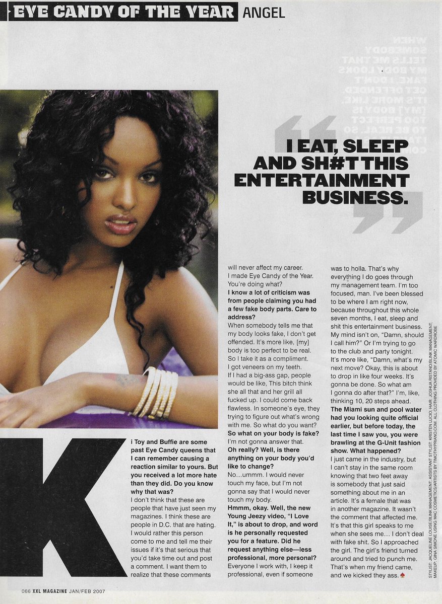 Lola Monroe for XXL Magazine (Jan/Feb 2007)

I wonder what Video Vixen she beat up.