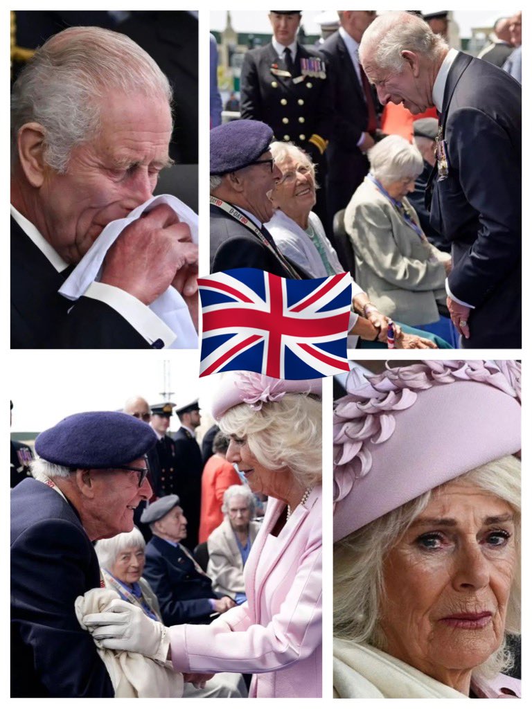 👑Their Majesty’s King Charles &amp; Queen Camilla are overcome with emotion during 80th D-Day commemorations in Southsea Common, Portsmouth. 
🇬🇧This is the love our Monarch has for not only our country but most importantly our servicemen and women. 
👑 This is my King &amp; Queen. 
🇬🇧