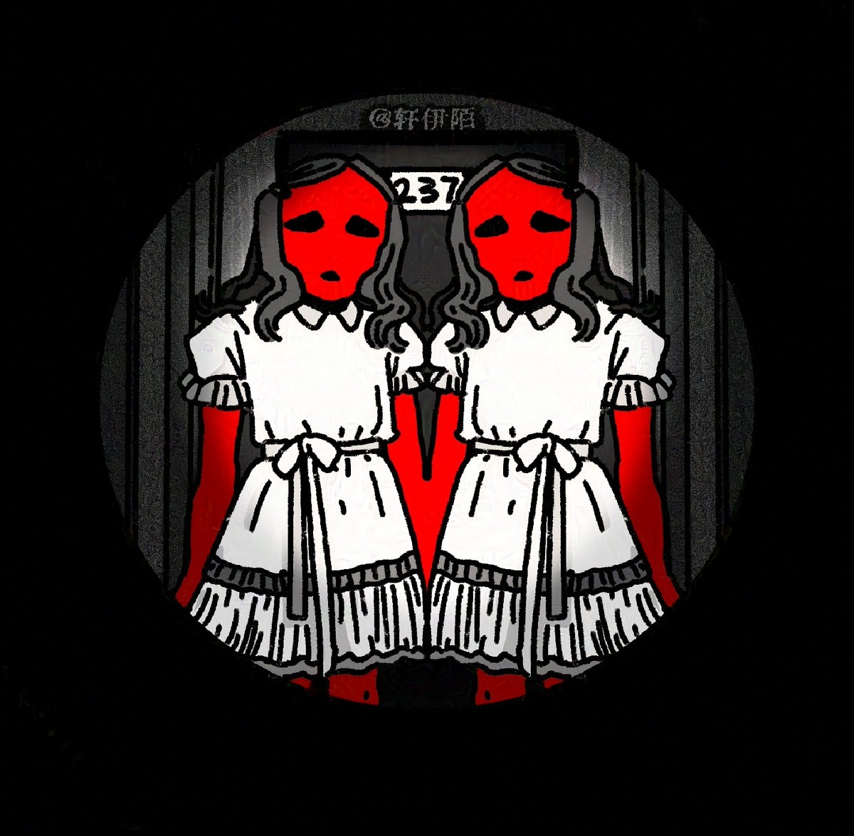 vlonicawang's tweet photo. Day4-Twins in The Shining #illustration #illustrator #sketch #sketchdaily #stickerdesign #lineart #theshining #theshiningmovie #black_white_red_lineart #artist #artistsupport #100daysproject #100daysprojectscoland2024 https://t.co/RnW7t7ZbiQ