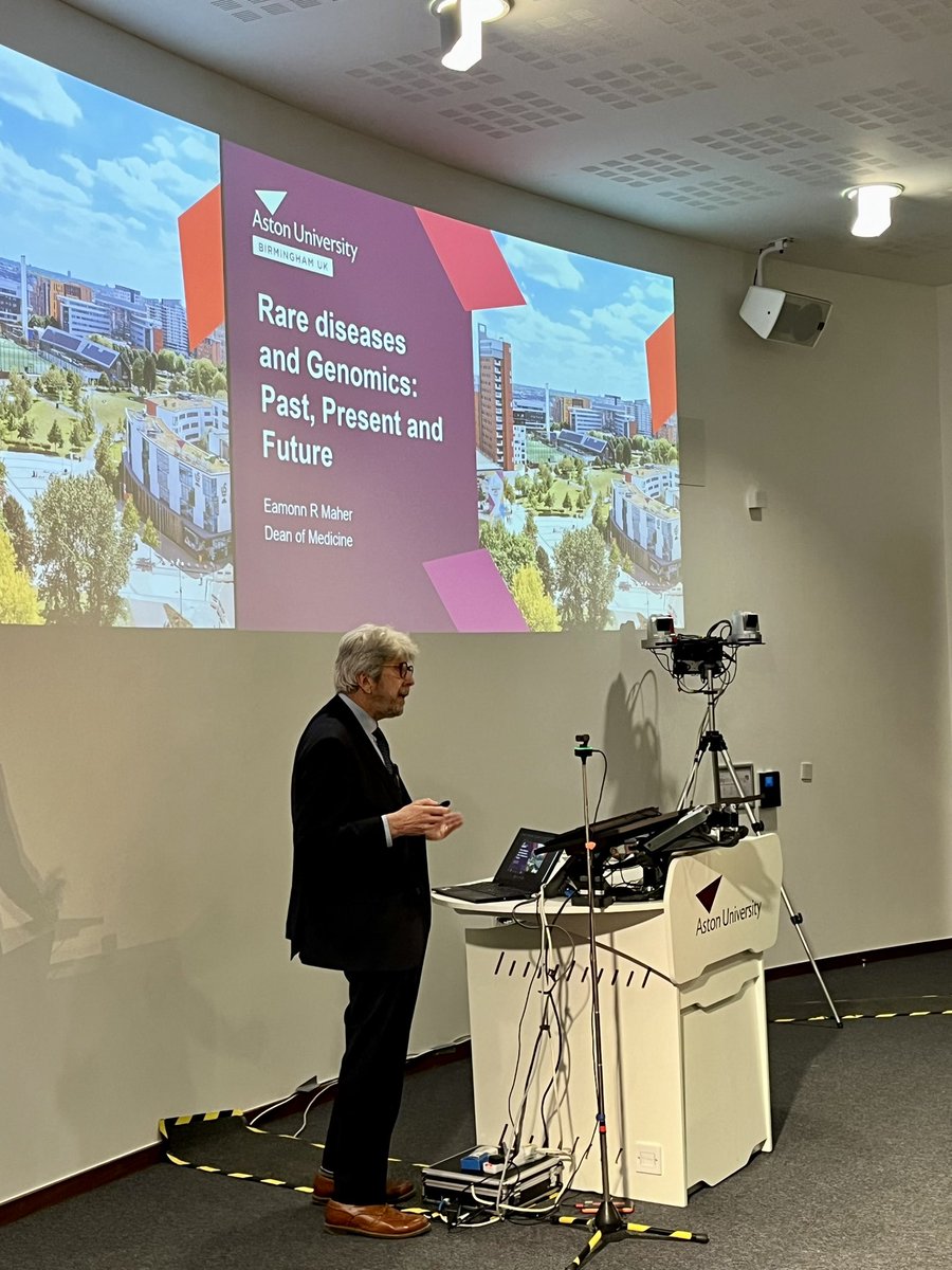 Aston University PR (@astonpress) on Twitter photo 👨🏫| The dean of <a href="/AstonMedicine/">Aston Medical School</a>, Prof Eamonn Maher, is giving his inaugural lecture
🧬His specialism is rare genetic diseases
🩺There are more than 7,000 known rare genetic diseases
👉tinyurl.com/3n8mcbf9 👨🏫| The dean of <a href="/AstonMedicine/">Aston Medical School</a>, Prof Eamonn Maher, is giving his inaugural lecture
🧬His specialism is rare genetic diseases
🩺There are more than 7,000 known rare genetic diseases
👉tinyurl.com/3n8mcbf9