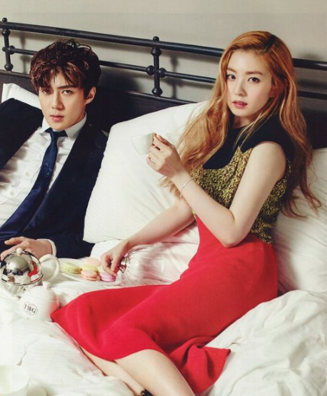 AboutMusicYT's tweet photo. red velvet's irene and exo's sehun for ceci (2016) https://t.co/lXvL1wKjwp