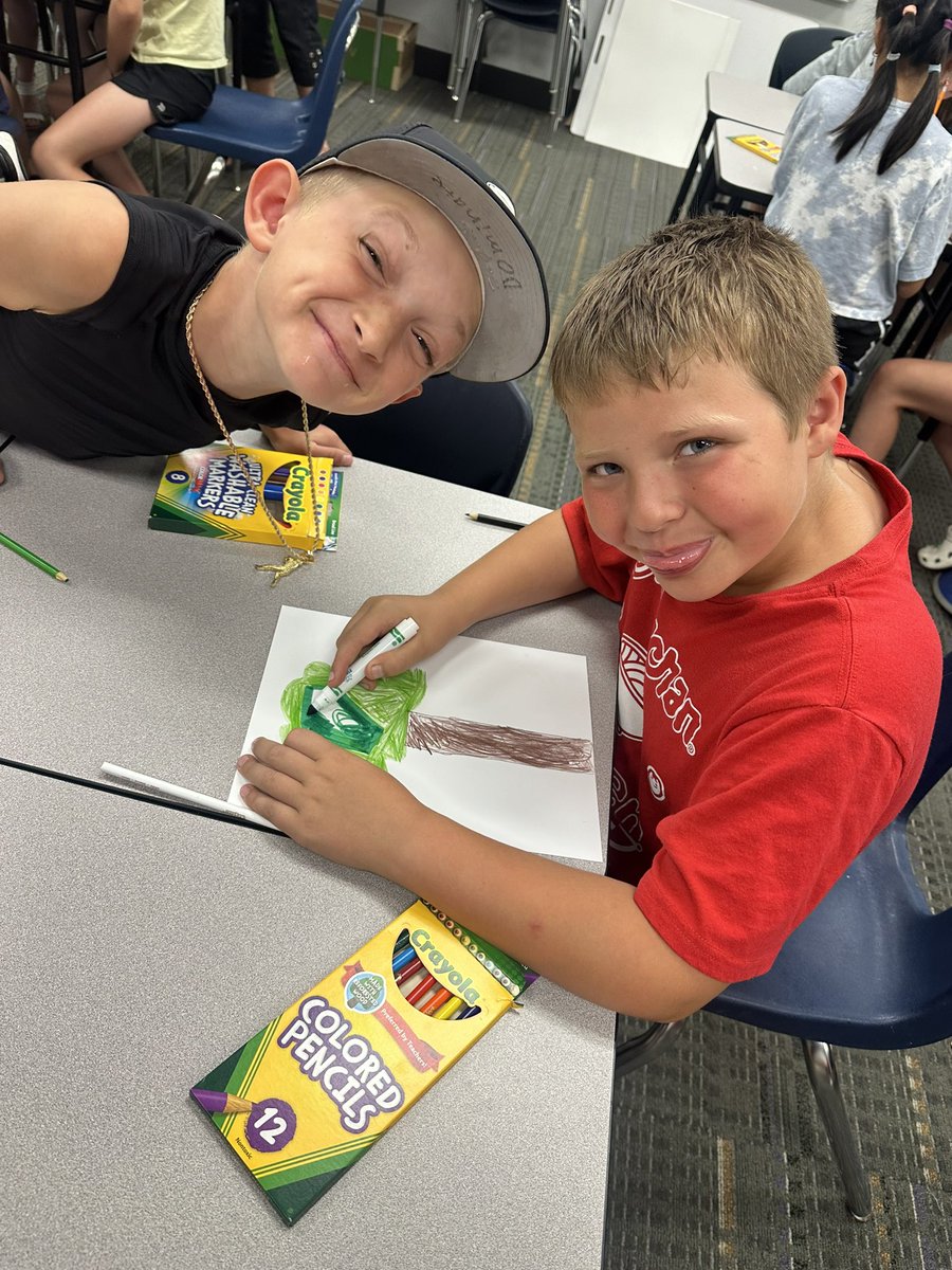 mrshowerton18's tweet photo. We loved STEAM time with @TurnerKimberly5 this afternoon! We created the blueprints for our treehouse designs! #starssc @ShoalCreekStars #LPSSummer2024 https://t.co/oRswumnRsy