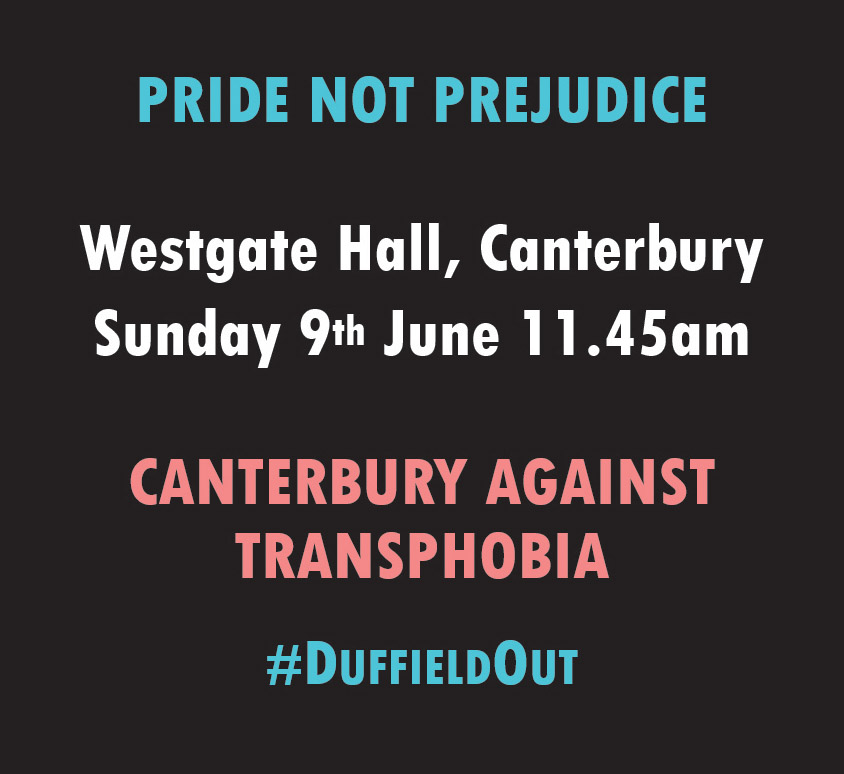 Rosie Duffield is launching her campaign on Canterbury Pride weekend. If she does not speak for you come and lend your voice and your solidarity Sunday 9th June 11.45am Westgate Hall Canterbury.