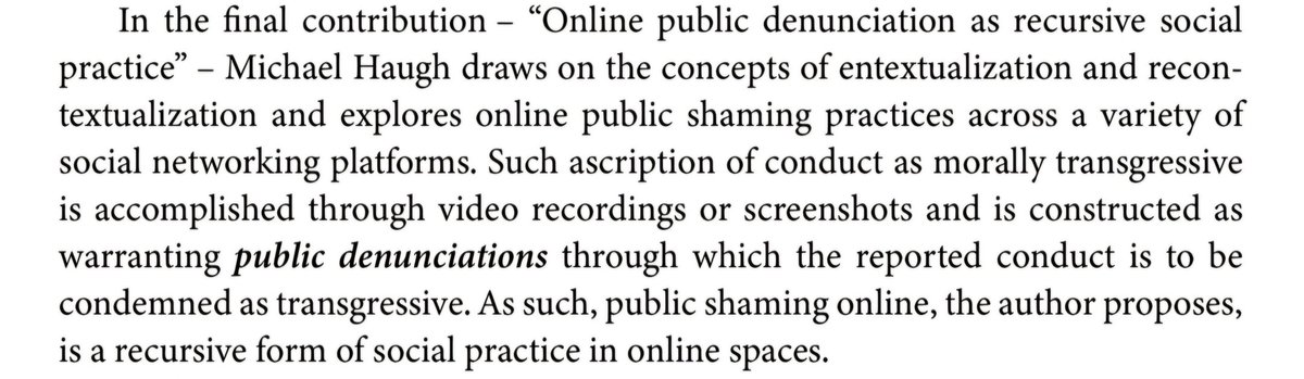DrVSinkeviciute's tweet photo. 📃 by Michael Haugh is on #public #denunciation #shaming #recontextualisation
💻
https://t.co/dosQcZOCdD https://t.co/xk8US4485j