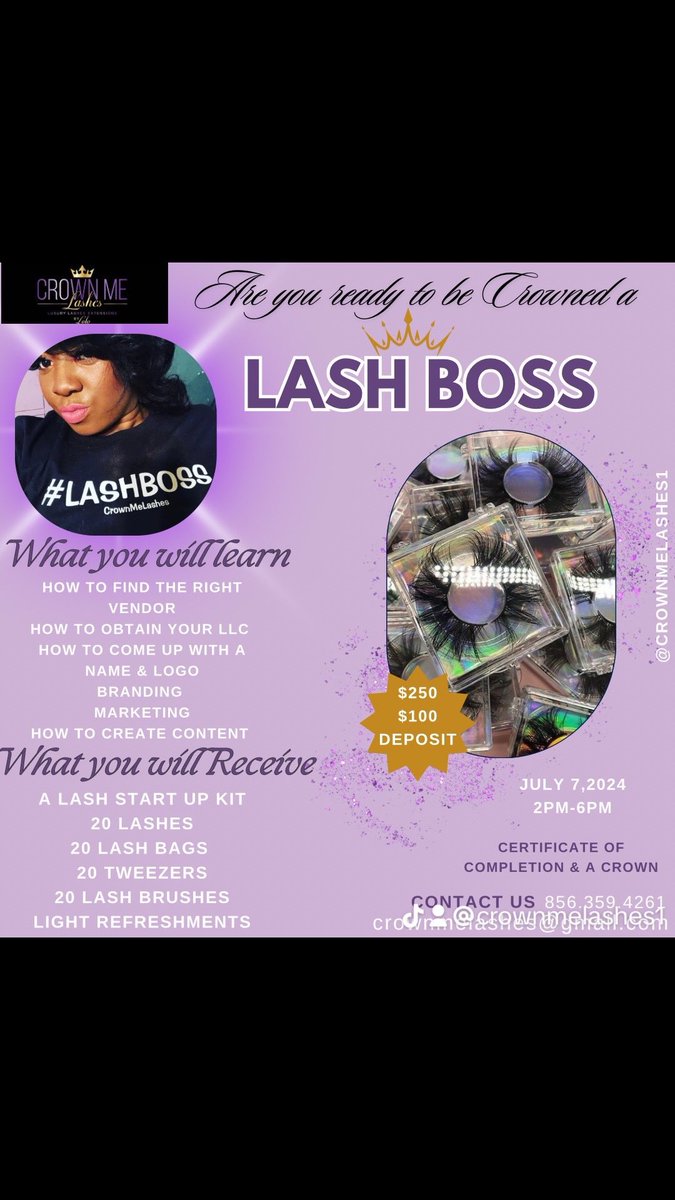crownmelolo's tweet photo. Text Lash Boss to 856.359.4261 if interested. https://t.co/OjyKbNcZP6