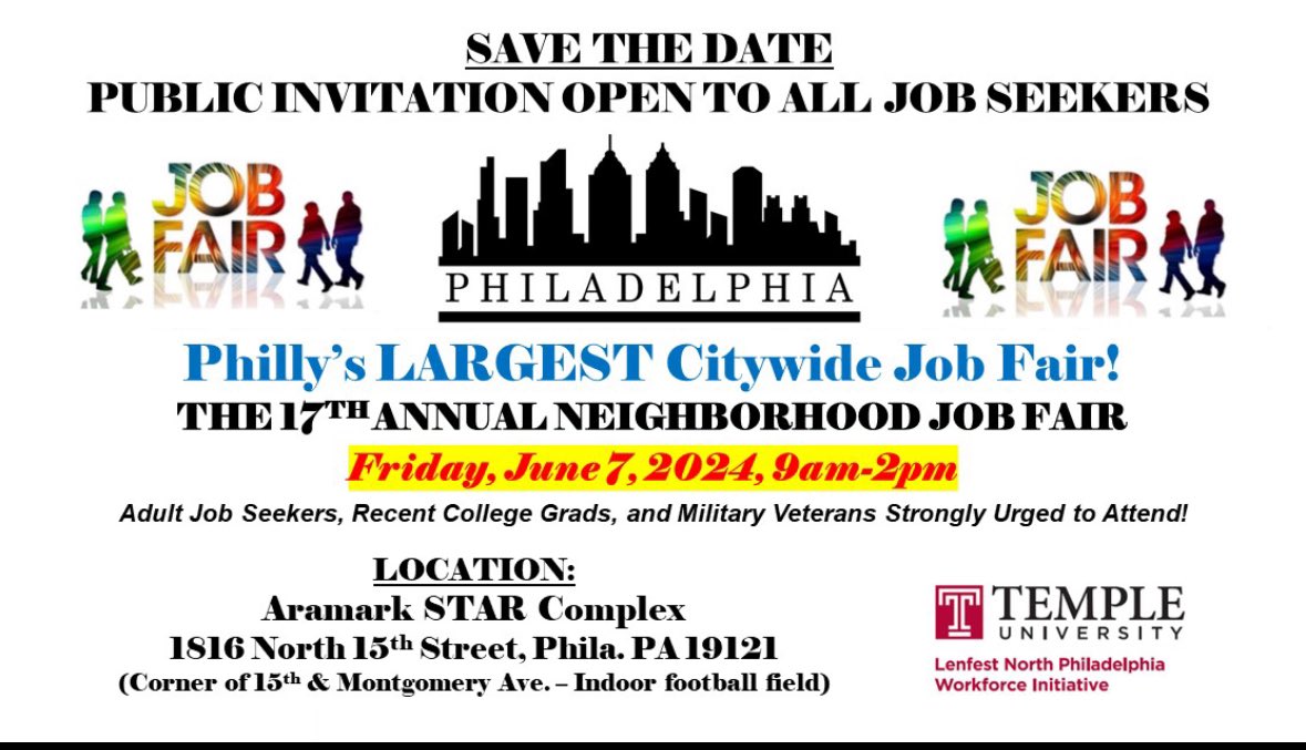 We’re hiring!!! Please come on out on Friday, June 7 and have a conversation with the PDP. And in the meantime, apply here now⬇️⬇️⬇️

phila.peopleadmin.com/postings/11477…