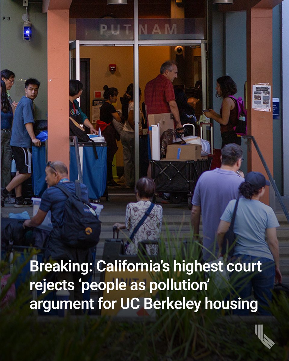 CalMatters (@calmatters) on Twitter photo Breaking: The California Supreme Court gave the greenlight for UC Berkeley to build student and homeless housing at People’s Park, ending a years-long legal debate over whether student noise is an environmental pollutant. cal.news/3x2qISh
📝 <a href="/FromBenC/">Ben Christopher</a>
📸 Semantha Norris Breaking: The California Supreme Court gave the greenlight for UC Berkeley to build student and homeless housing at People’s Park, ending a years-long legal debate over whether student noise is an environmental pollutant. cal.news/3x2qISh
📝 <a href="/FromBenC/">Ben Christopher</a>
📸 Semantha Norris