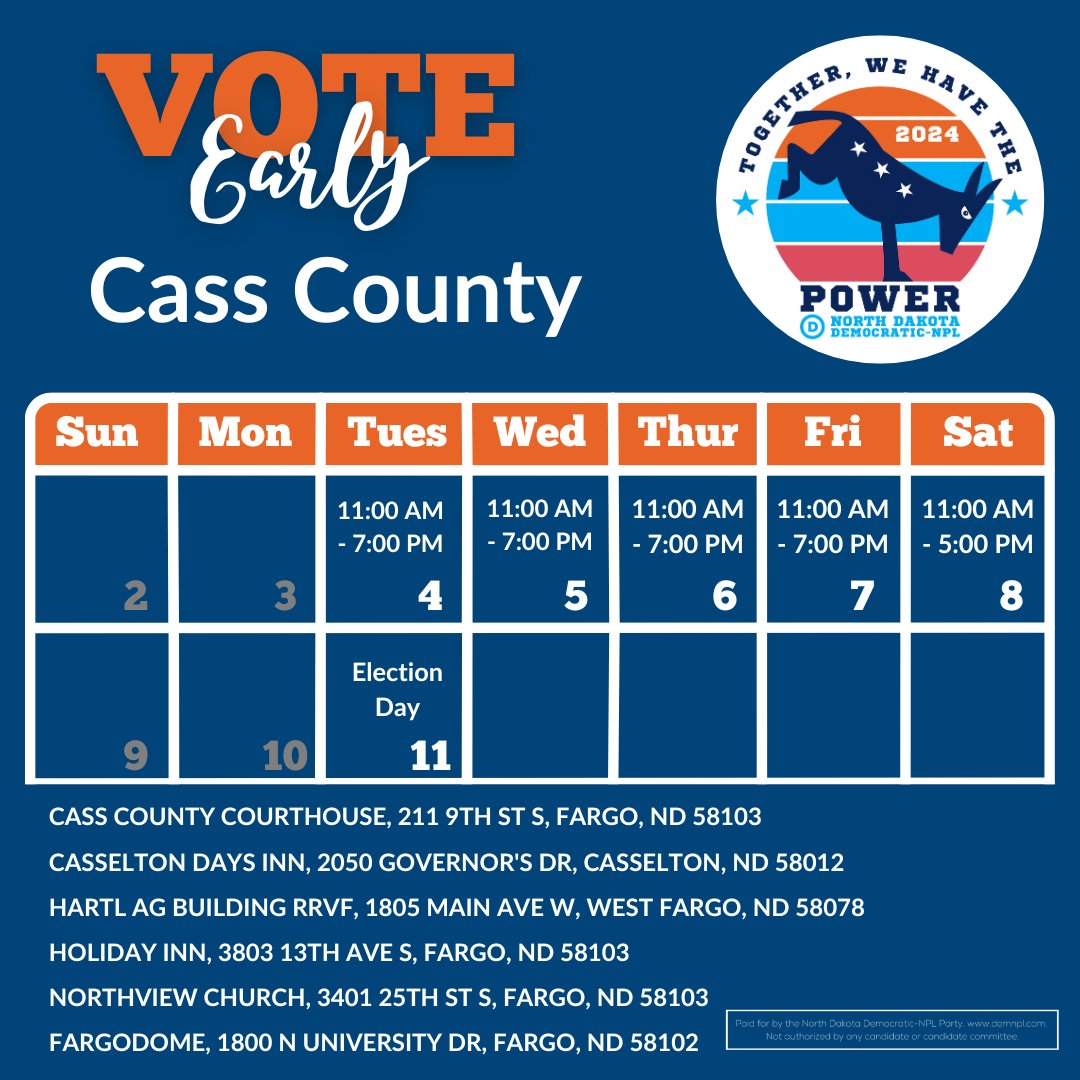 There is still time to get out and vote!  #juneprimary
#demnpl
#ndpol