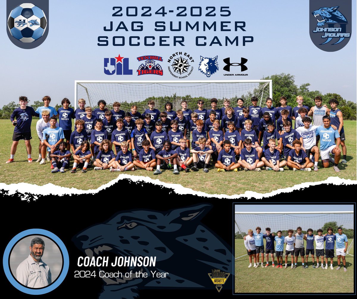 JJMensSoccer's tweet photo. Camp 24/25 was a huge success thank you for coming out to train w us! Thanks our Jag player coaches who helped!
@NeisdAthletics @50_50Pod @Soy_SAF
#TXHSSOC https://t.co/dNTDJ8iJiV