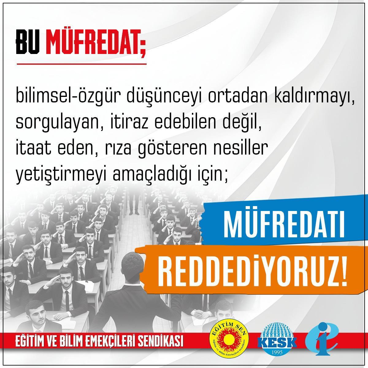 Irkçı gerici müfredata hayır#müfredatıreddediyoruz