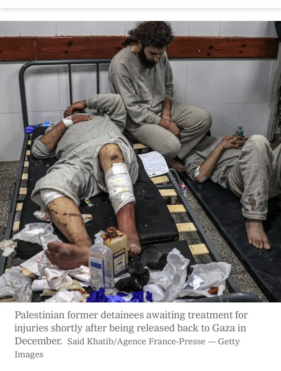 aliesbati's tweet photo. Idag skriver NYT om det israeliska koncentrations- och tortyrlägret Sde Teiman. Bland annat om vittnesmål om fångar som torteras genom anal penetration med glödande metall. https://t.co/9Su5rSM3mJ https://t.co/mLBEbzNtVa