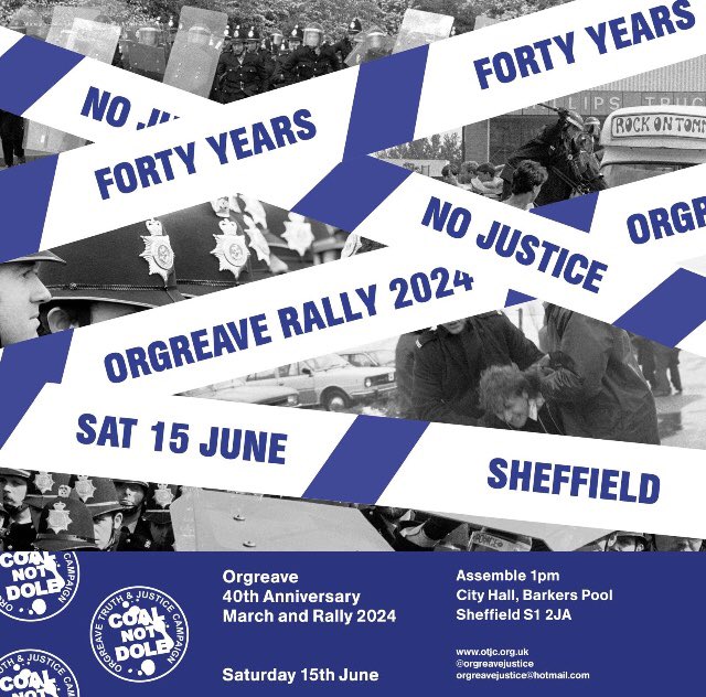 orgreavejustice's tweet photo. “Many of us were set upon by police in full riot gear. We were peacefully gathered &amp; wearing t-shirts, jeans &amp; trainers. 95 of us miners were arrested just for being there &amp; charged with either riot or unlawful assembly” https://t.co/ugZCNafUSS https://t.co/c9zDuAPRrm