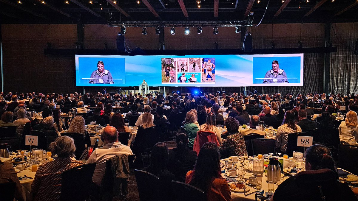SearleTurton's tweet photo. This morning I had the pleasure of joining around 1,000 people at the 2024 @AdaptAbilities Breakfast in Edmonton to hear about the amazing work they do to support and empower those with disabilities in our communities. #AdaptAbilitiesBreakfast #yeg https://t.co/200uWrPwQ1