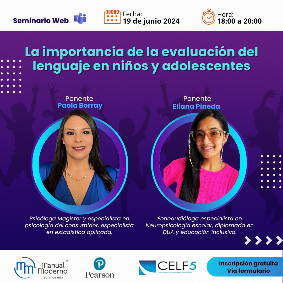 manualmodernoco's tweet image. ¡Únete a nuestro seminario web sobre la Evaluación Objetiva del Lenguaje en la Población Infanto-Juvenil!

Descubre la importancia de una evaluación precisa para el desarrollo comunicativo y académico de niños y adolescentes. 

forms.gle/yzApS4Met8NuPe…