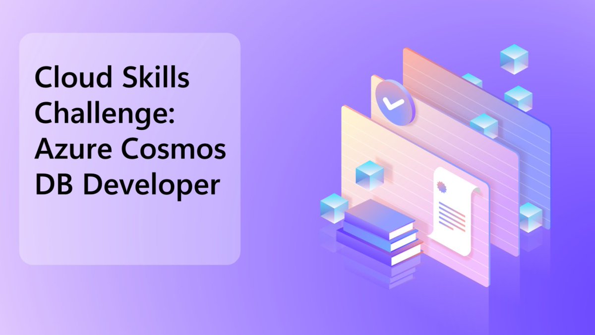 Sign up for the Cosmos DB Developer Cloud Skills Challenge and learn how to build AI applications using your own data! msft.it/6017YoQBR