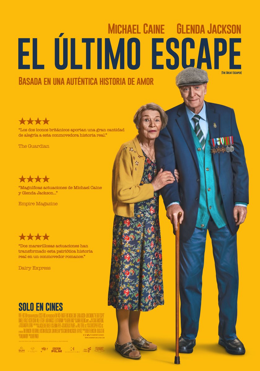 Cinepolis's tweet photo. El increíble #MichaelCaine ¡está de vuelta! Con la película #ElGranEscape. ¿Qué te pareció su póster? 🎬✨😲 https://t.co/jjOjpeP9ZS