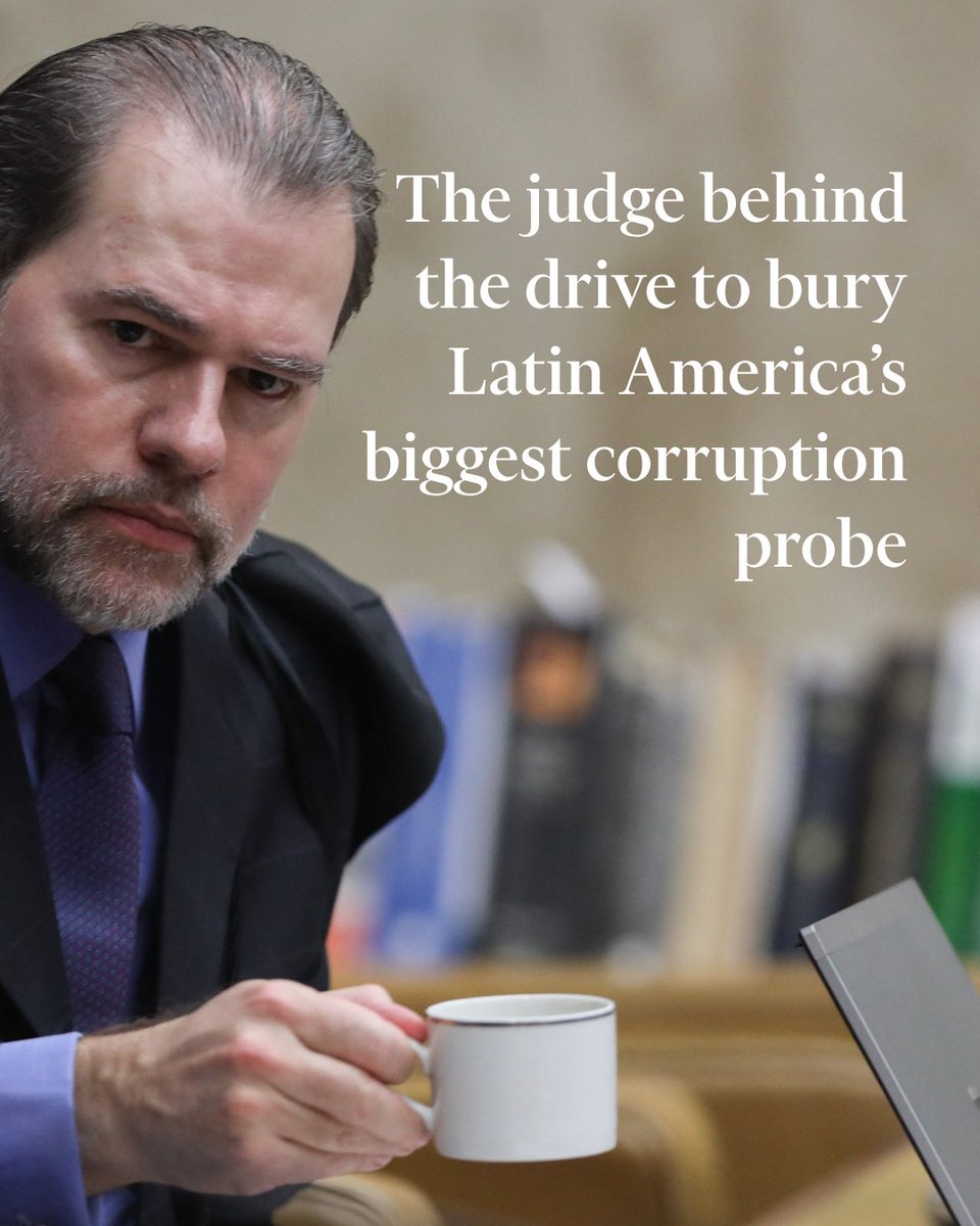 Much of the work to dismantle the results of Brazil's Car Wash corruption probe — which recovered billions of dollars from companies involved — has been at the hands of the country's Supreme Court and, in particular, Justice José Antonio Dias Toffoli. on.ft.com/3XcLCbP