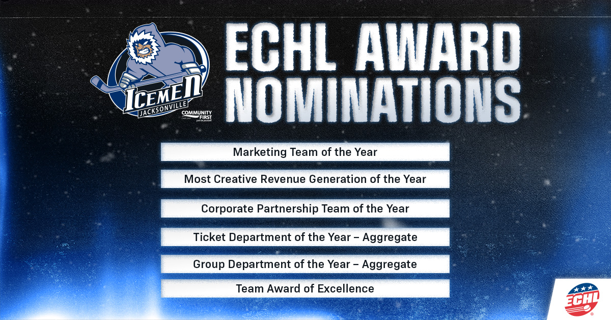 Icemen nominated as finalists for six <a href="/ECHL/">ECHL</a> team awards for 2023-24 🏒 
-
Read More | bit.ly/4cafr0Y