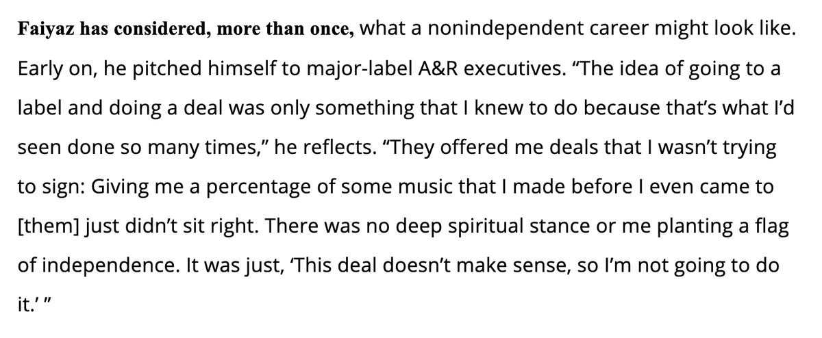 BrianZisook's tweet photo. Brent Faiyaz initially pursued a label deal due to industry norms, not personal conviction. And then he took the meetings and changed his mind.

"The idea of going to a label and doing a deal was only something that I knew to do because that’s what I’d seen done so many times." https://t.co/uj46Q3UvpO