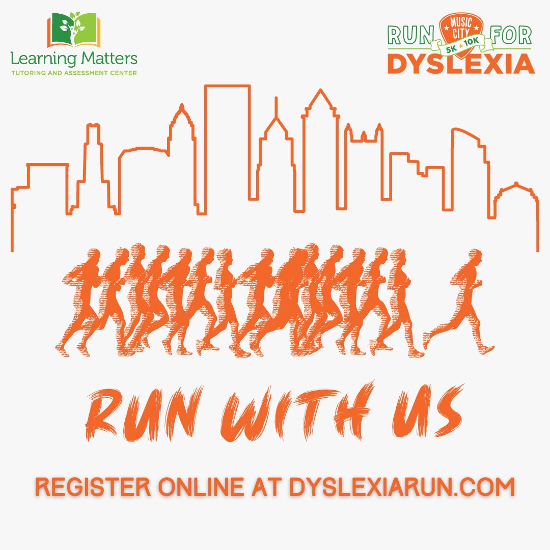 Need a race this September? Want to run for a good cause? Then #RunWithUs on September 28 through beautiful Shelby Park. Runners can run a 5k, 10k or 1 mile Dyslexia Dash. 

Register now for the Music City Run for Dyslexia at dyslexiarun.com and #RunForAReason.