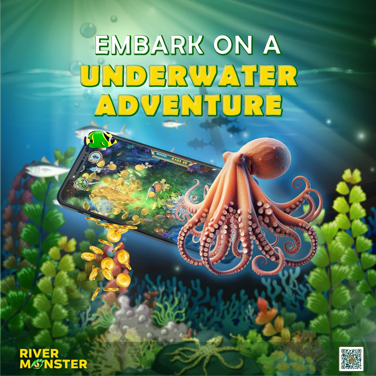 RiverMonster01's tweet image. Dive into the thrill of underwater gaming with River Monster's fish games! 🐟 

Enjoy fish slots and arcade games, strategize your moves, and test your skills. Share your wins and favorite games below! 🫵🏻👇🏻 

Learn more → t.ly/RMContactUs 🔗 

#FishGames #RiverMonster
