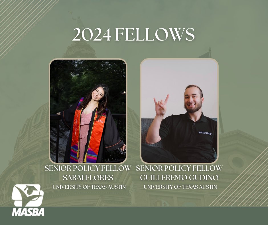 MASBA_US's tweet photo. Congratulations to our newest 2024 MASBA Fellows!

Sarai Flores and Guilleremo Gudino are joining as Senior Policy Fellows.
Sol Macias-Thomas is joining us as our Policy Fellow. 
Sofia Valverde is joining as our Programming and Development Fellow.

We are so thrilled to have you! https://t.co/GjL9cZ2pAl